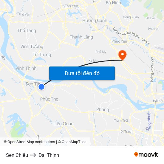 Sen Chiểu to Đại Thịnh map