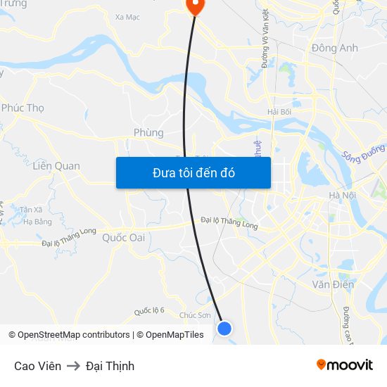 Cao Viên to Đại Thịnh map