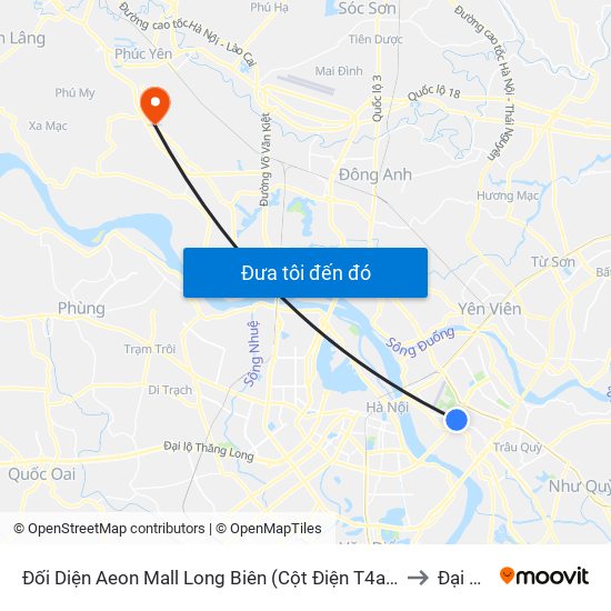 Đối Diện Aeon Mall Long Biên (Cột Điện T4a/2a-B Đường Cổ Linh) to Đại Thịnh map