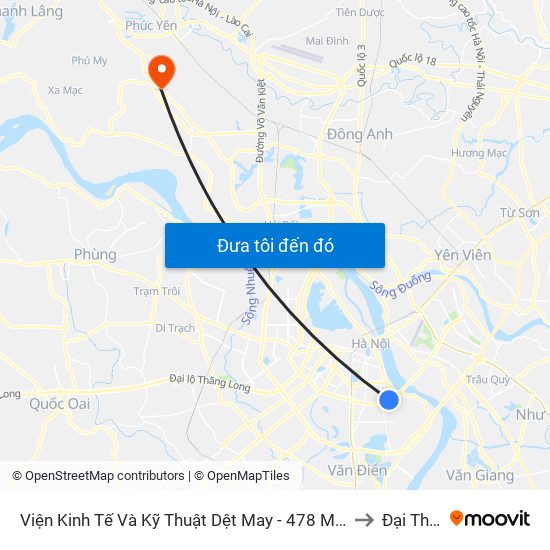 Viện Kinh Tế Và Kỹ Thuật Dệt May - 478 Minh Khai to Đại Thịnh map
