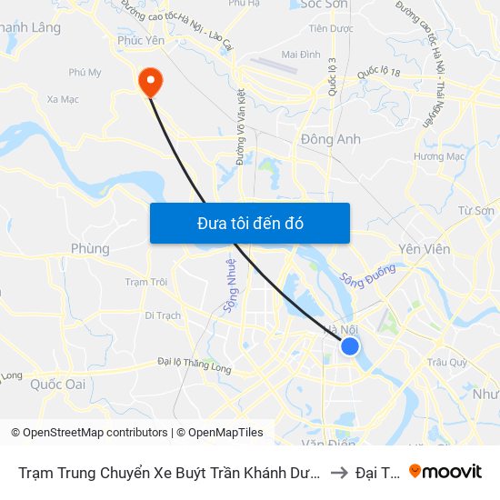 Trạm Trung Chuyển Xe Buýt Trần Khánh Dư (Khu Đón Khách) to Đại Thịnh map