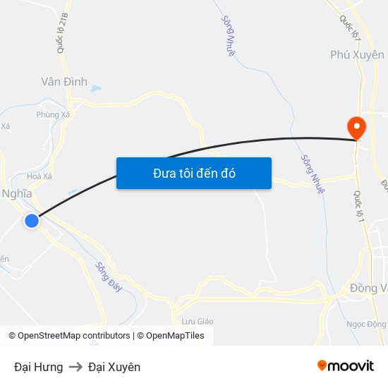 Đại Hưng to Đại Xuyên map