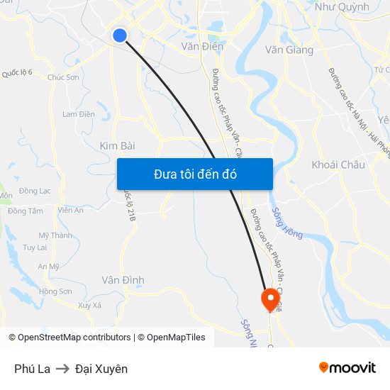 Phú La to Đại Xuyên map