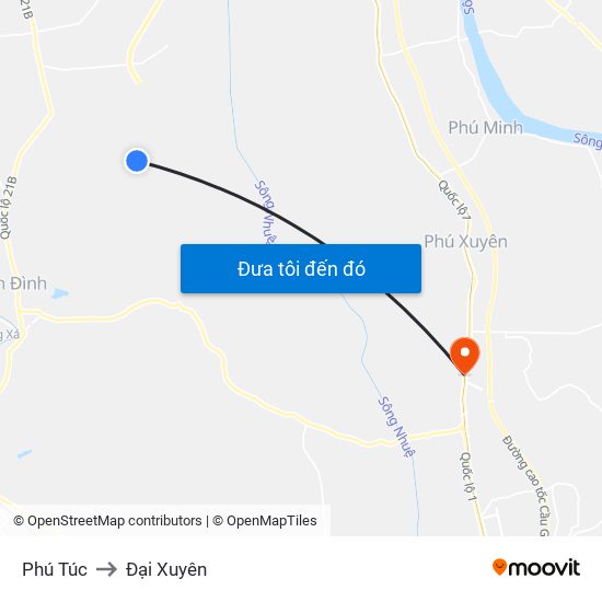 Phú Túc to Đại Xuyên map