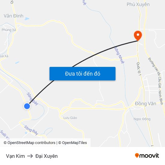 Vạn Kim to Đại Xuyên map