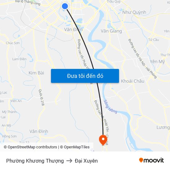 Phường Khương Thượng to Đại Xuyên map