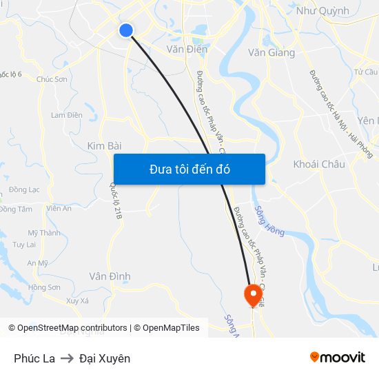 Phúc La to Đại Xuyên map