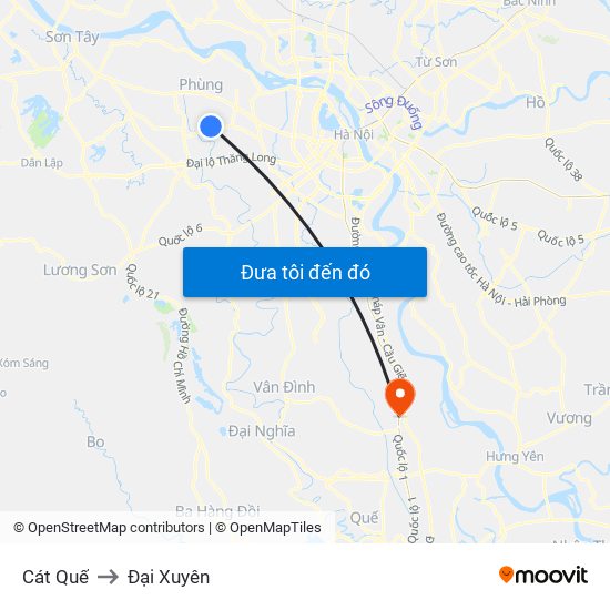 Cát Quế to Đại Xuyên map