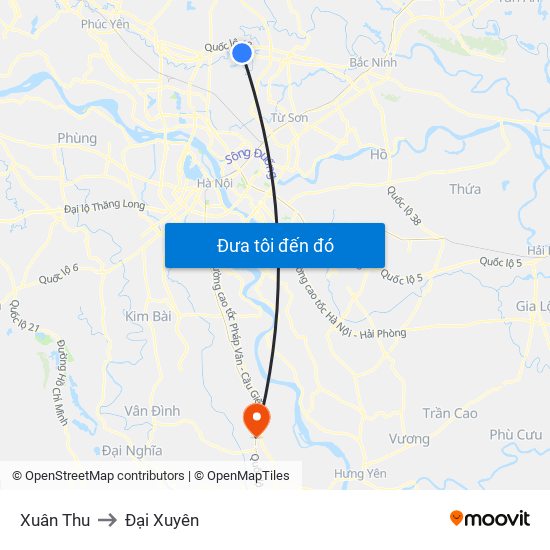 Xuân Thu to Đại Xuyên map