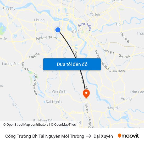 Cổng Trường Đh Tài Nguyên Môi Trường to Đại Xuyên map