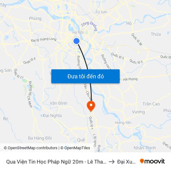 Qua Viện Tin Học Pháp Ngữ 20m - Lê Thanh Nghị to Đại Xuyên map