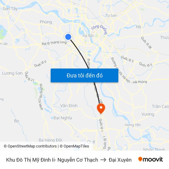 Khu Đô Thị Mỹ Đình Ii- Nguyễn Cơ Thạch to Đại Xuyên map
