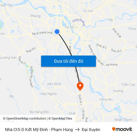 Nhà Ct5-D Kđt Mỹ Đình - Phạm Hùng to Đại Xuyên map