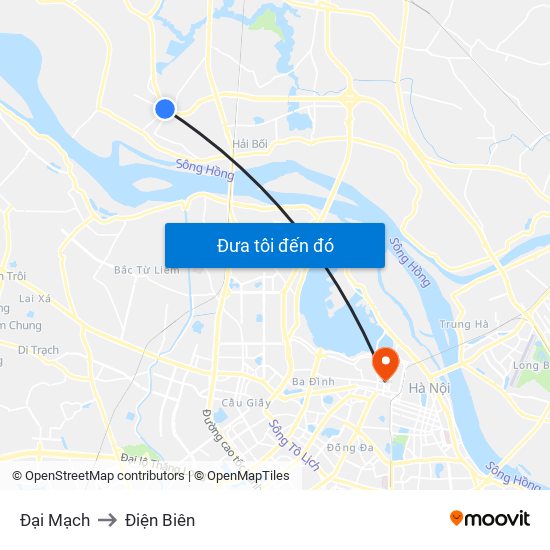 Đại Mạch to Điện Biên map