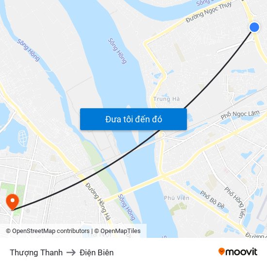 Thượng Thanh to Điện Biên map
