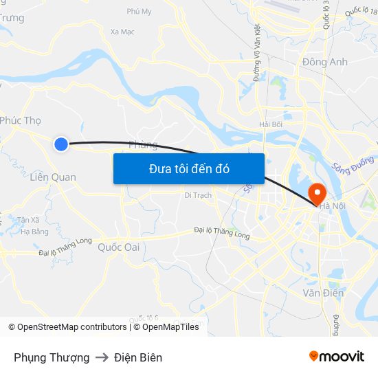 Phụng Thượng to Điện Biên map