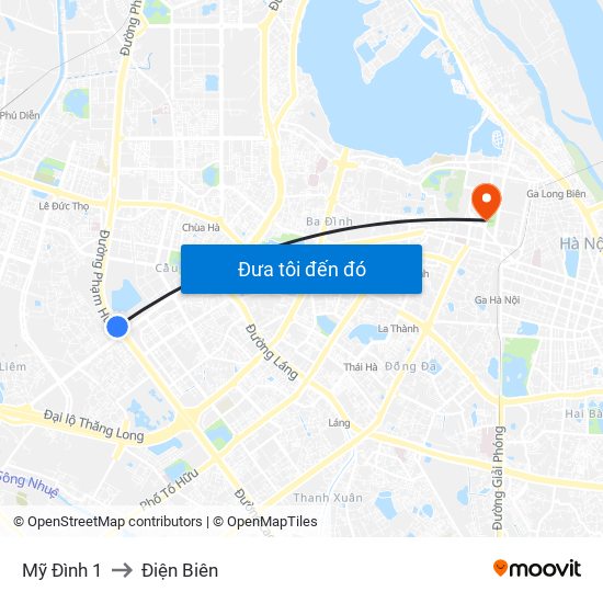 Mỹ Đình 1 to Điện Biên map