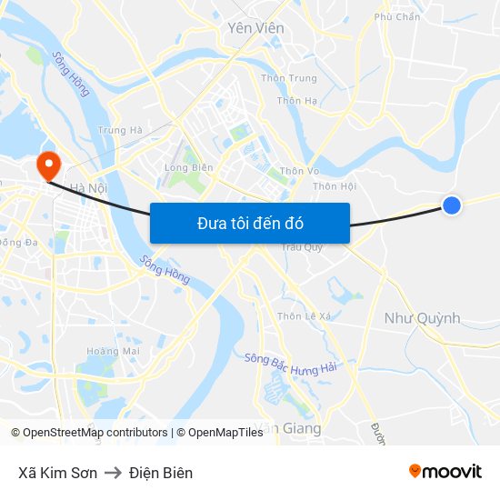Xã Kim Sơn to Điện Biên map