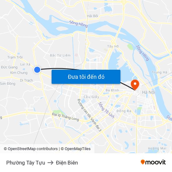 Phường Tây Tựu to Điện Biên map