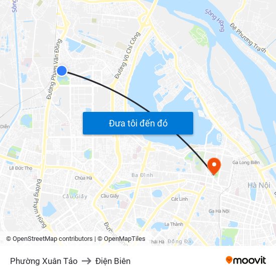 Phường Xuân Tảo to Điện Biên map