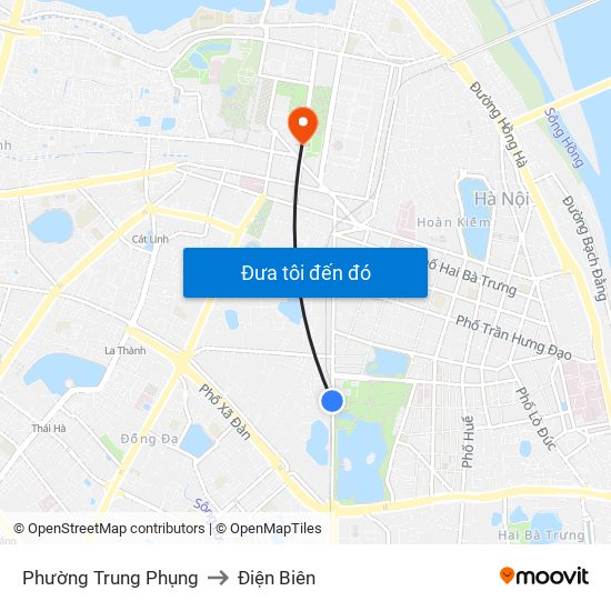 Phường Trung Phụng to Điện Biên map