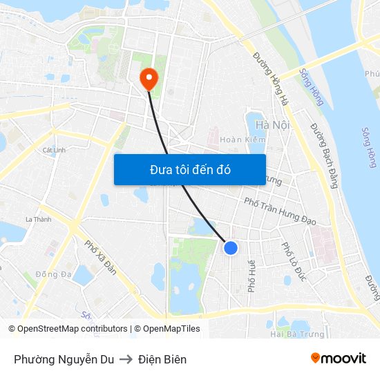 Phường Nguyễn Du to Điện Biên map