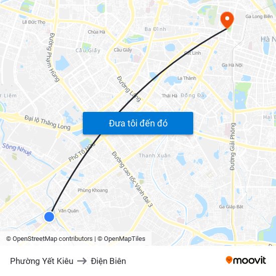 Phường Yết Kiêu to Điện Biên map