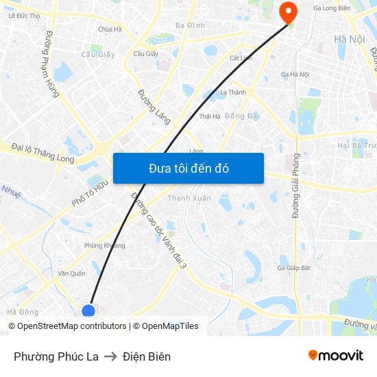 Phường Phúc La to Điện Biên map