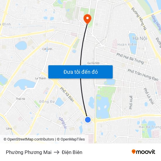 Phường Phương Mai to Điện Biên map