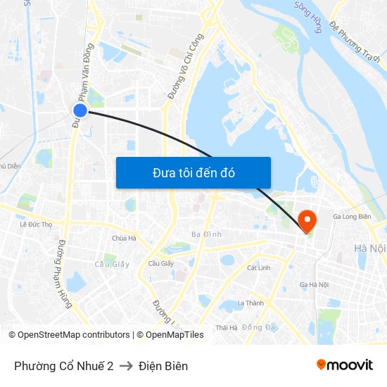 Phường Cổ Nhuế 2 to Điện Biên map