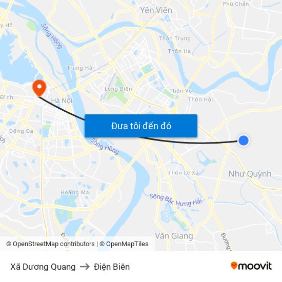 Xã Dương Quang to Điện Biên map