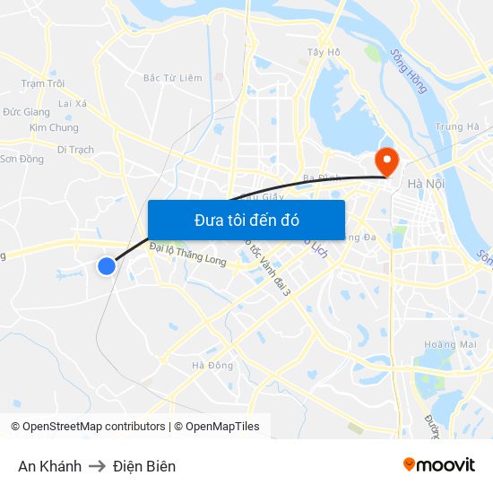 An Khánh to Điện Biên map