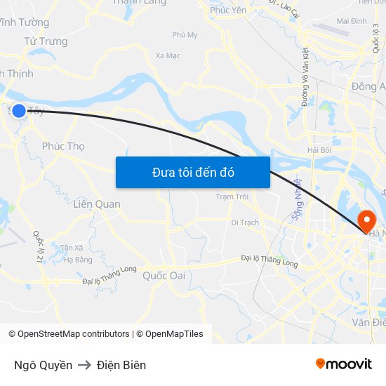 Ngô Quyền to Điện Biên map