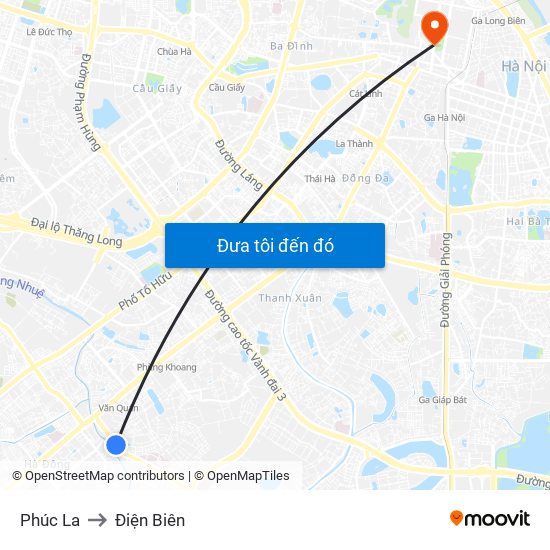 Phúc La to Điện Biên map