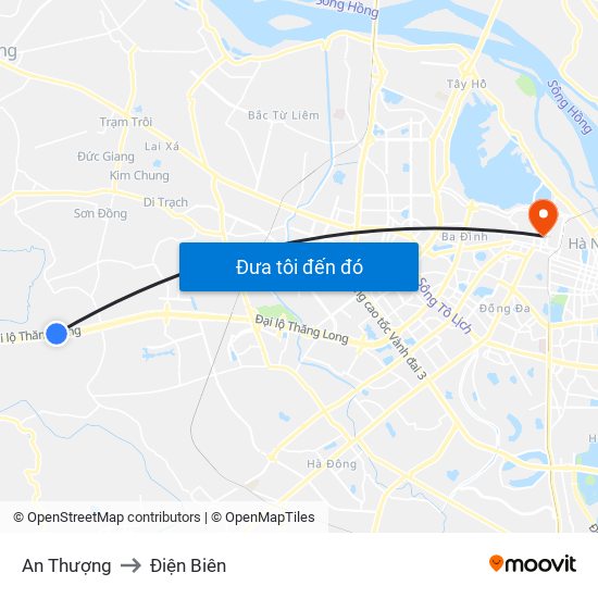 An Thượng to Điện Biên map