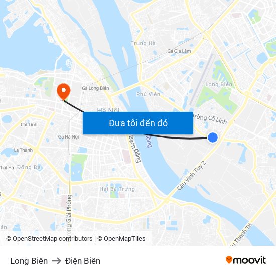 Long Biên to Điện Biên map