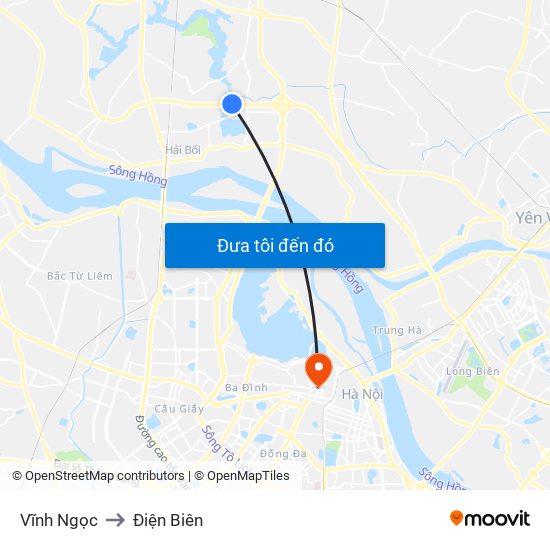 Vĩnh Ngọc to Điện Biên map