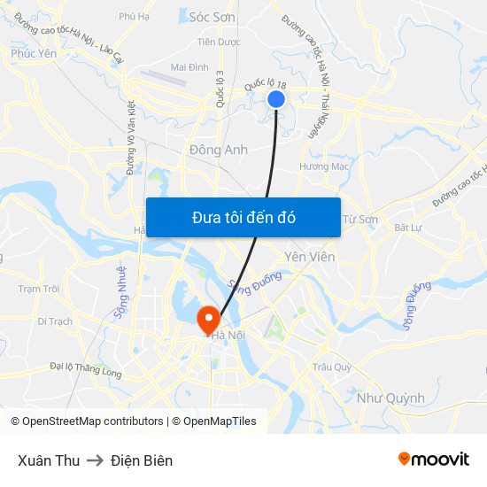 Xuân Thu to Điện Biên map