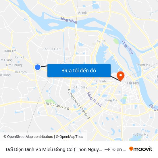 Đối Diện Đình Và Miếu Đồng Cổ (Thôn Nguyên Xá) - Đường 32 to Điện Biên map