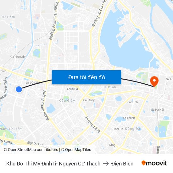 Khu Đô Thị Mỹ Đình Ii- Nguyễn Cơ Thạch to Điện Biên map