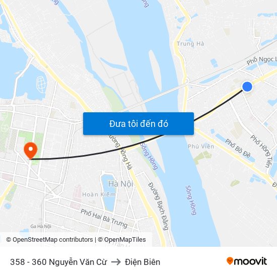 358 - 360 Nguyễn Văn Cừ to Điện Biên map