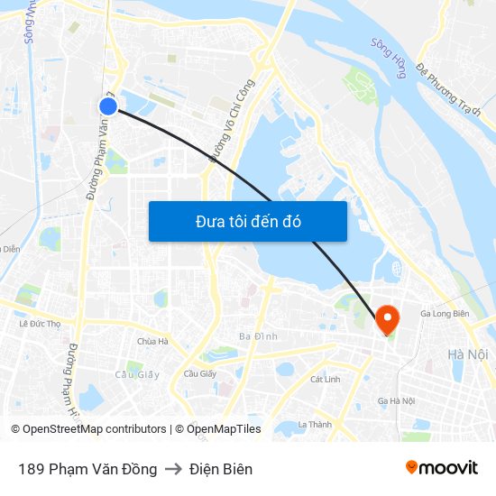 189 Phạm Văn Đồng to Điện Biên map