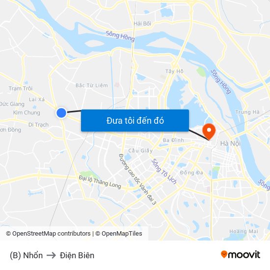 (B) Nhổn to Điện Biên map