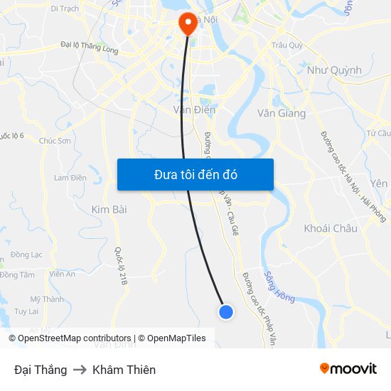 Đại Thắng to Khâm Thiên map