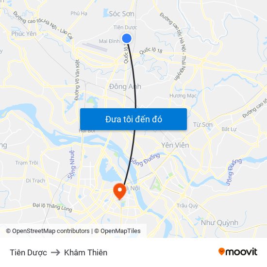 Tiên Dược to Khâm Thiên map