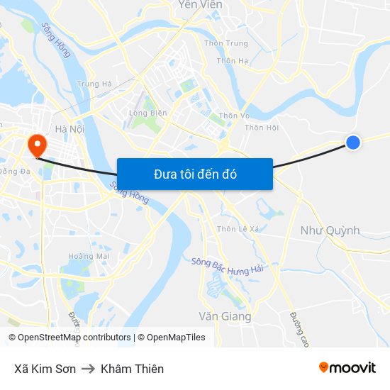 Xã Kim Sơn to Khâm Thiên map