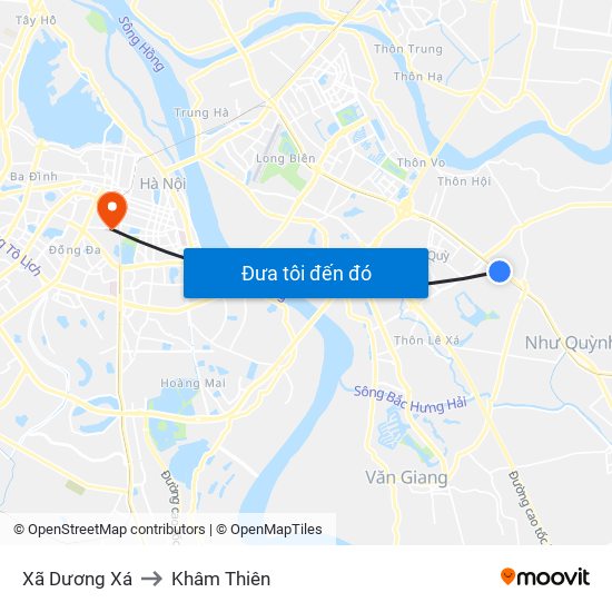 Xã Dương Xá to Khâm Thiên map