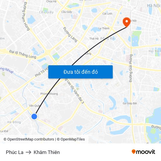 Phúc La to Khâm Thiên map