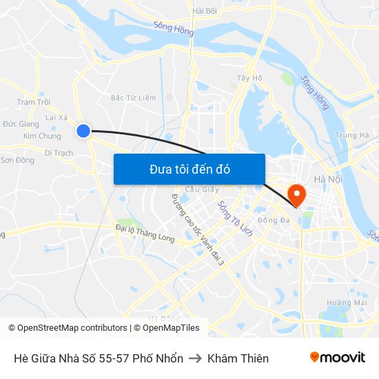 Hè Giữa Nhà Số 55-57 Phố Nhổn to Khâm Thiên map