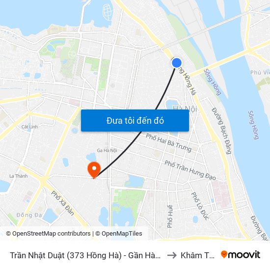 Trần Nhật Duật (373 Hồng Hà) - Gần Hàm Tử Quan to Khâm Thiên map